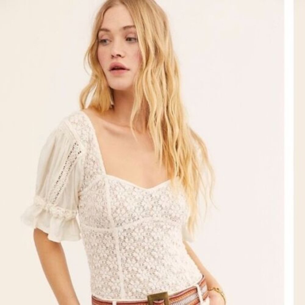Free People Spring Fling Top (New With Tags!) - Ivory